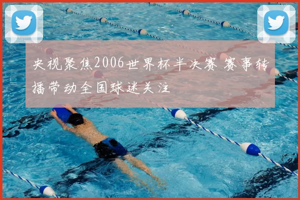 央视聚焦2006世界杯半决赛 赛事转播带动全国球迷关注