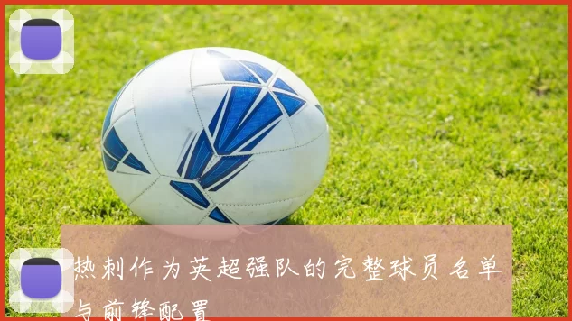 热刺作为英超强队的完整球员名单与前锋配置