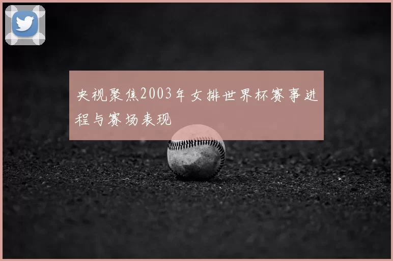 央视聚焦2003年女排世界杯赛事进程与赛场表现